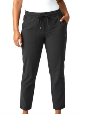 Lululemon Dance Studio Crop Pants Black Drawstring Athletic Size 12
